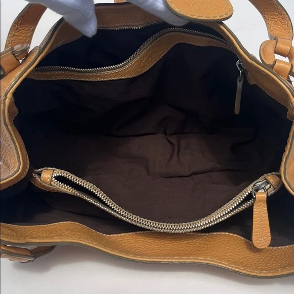 Auth. Vintage Tod’s Vachetta (Tan) Pebble Leather Shoulder/Handbag